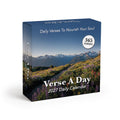 The 2027 A Verse A Day Calendar by HannahFaithstore is a daily inspiration calendar box featuring beautiful mountain and wildflower photography. With "365 verses" and "Daily Verses To Nourish Your Soul" highlighted on the cover, this mindfulness calendar is perfect for uplifting your spirit every day.